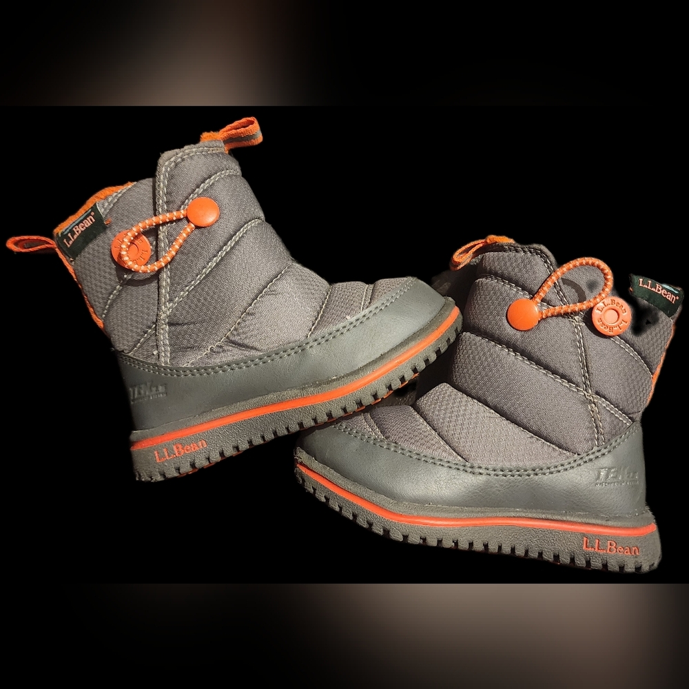 L.L. Bean Kids' Gray and Orange Ultralight Winter Toodler Boot Size 6